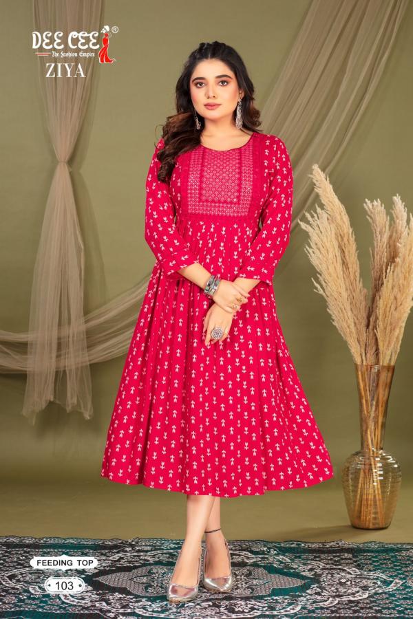 Deecee Ziyaa Rayon Printed Kurti Collection